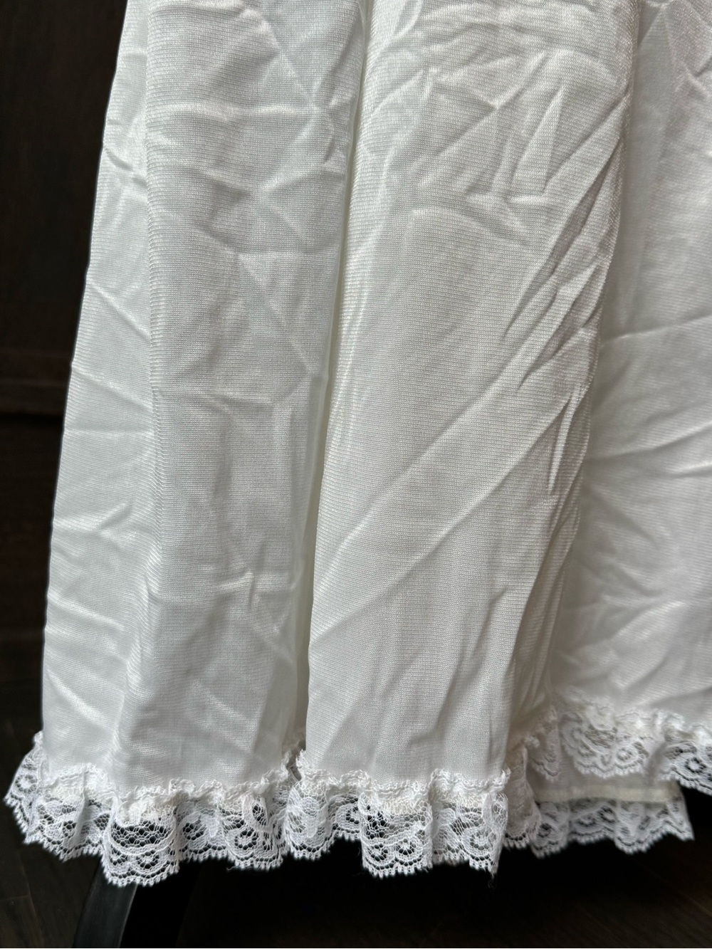 Vintage Tosca White Nylon Tricot Lace V Waist Nightgown Bridal Peignoir small - Picture 6 of 11